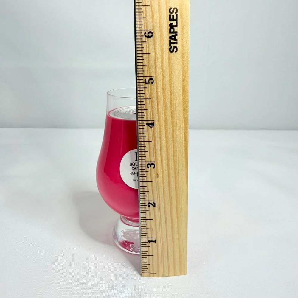 Glencairn B+ Bourbon Candles Pink Pecan Pie‎ Hand Poured Scented Glass 5in